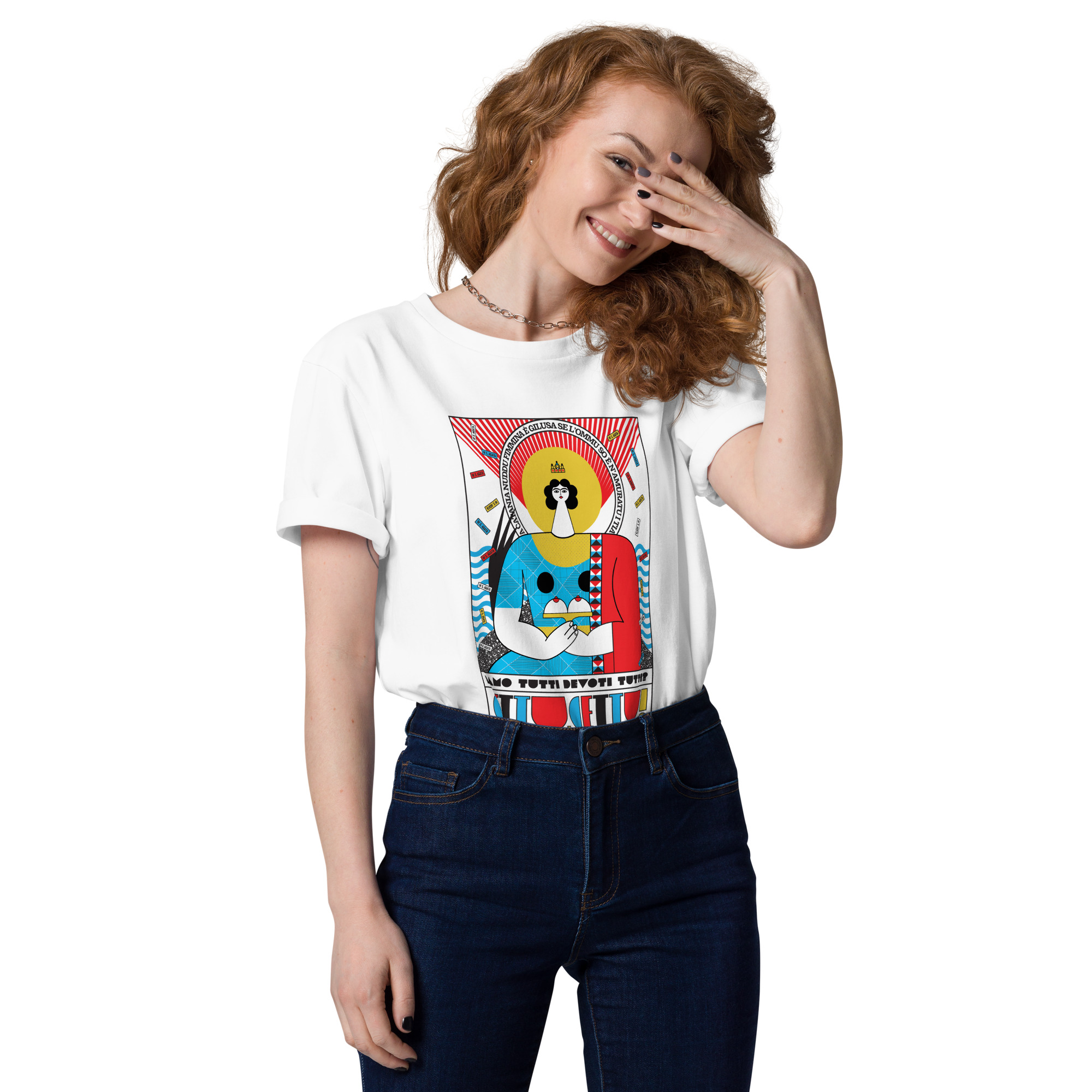 Sant’Agata Limited Edition Organic Tshirt – TESTIMANIFESTI & LUCHADORA x WECATANIA