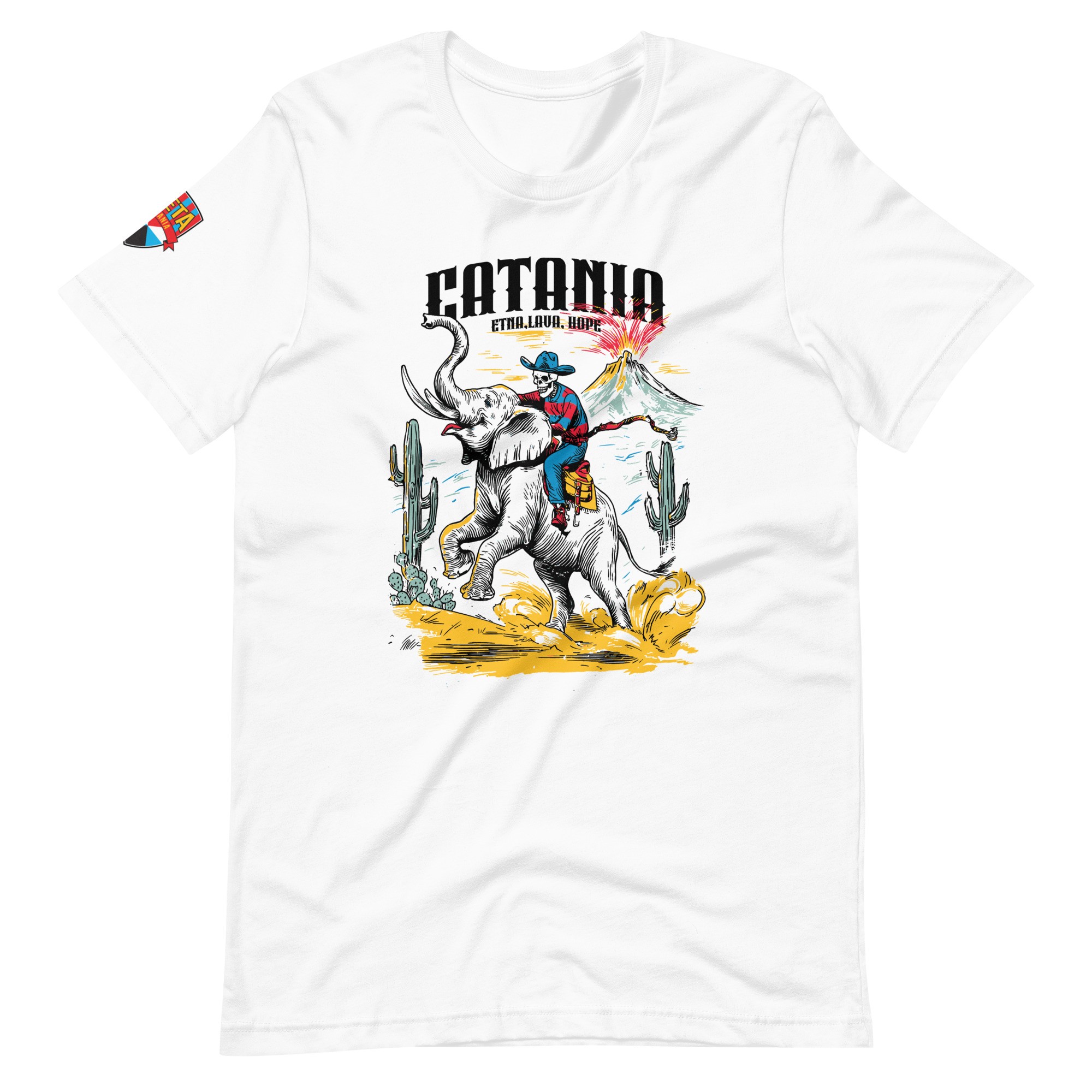 unisex-staple-t-shirt-white-front-68b30fecce444.jpg ETNA, LAVA, HOPE - META CATANIA COLLECTION