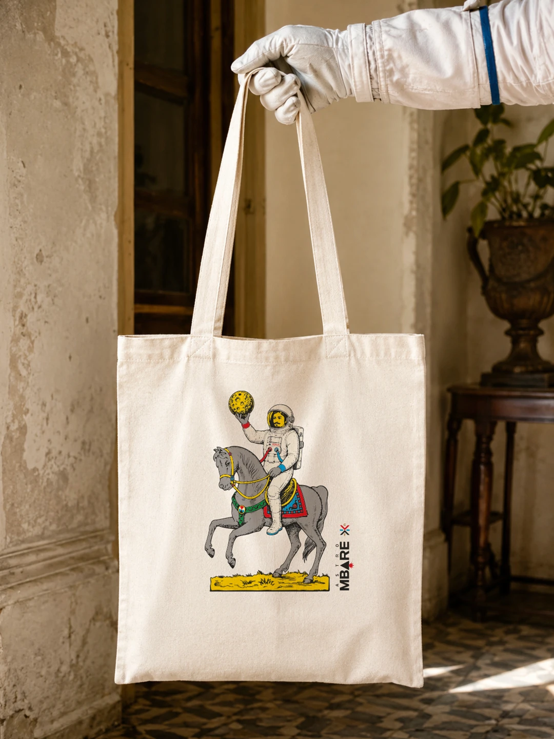 astrombare-wecatania-cavallo-astronauta_0004s_0001_2 Passiata Lunare - AstroMbare x WeCatania - Tote Bag