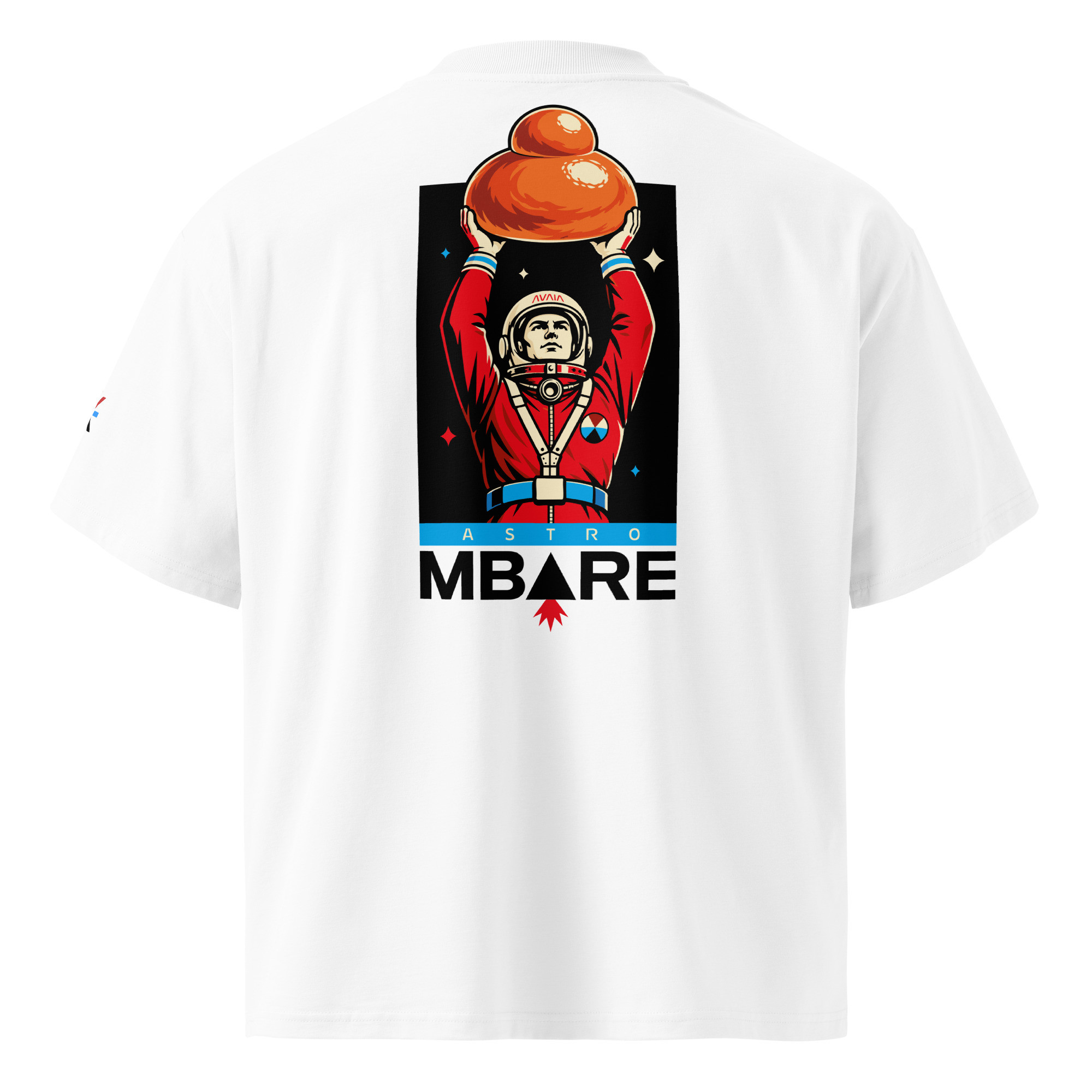 unisex-organic-oversized-high-neck-blaster-2.0-t-shirt-white-back-6a90664536305.jpg La Teoria del TUPPO – AstroMbare x Wecatania – Oversize Tshirt