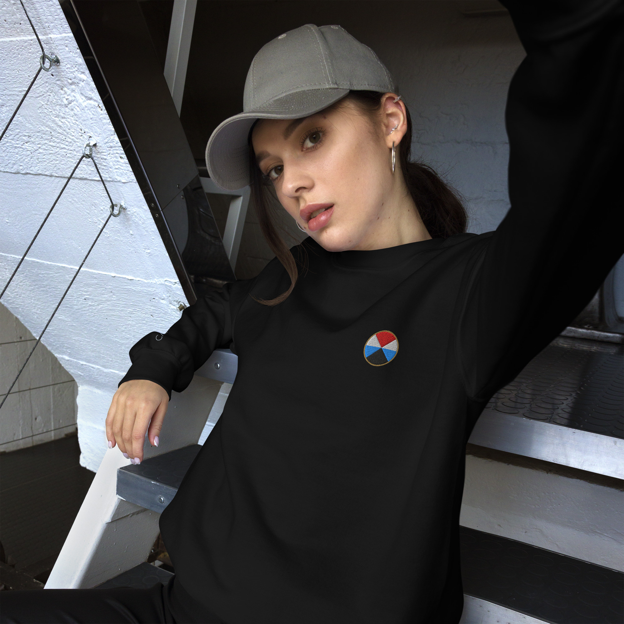 unisex-crew-neck-sweatshirt-black-front-6aa040bf29319.jpg CATANIA BASIC - Felpa girocollo unisex
