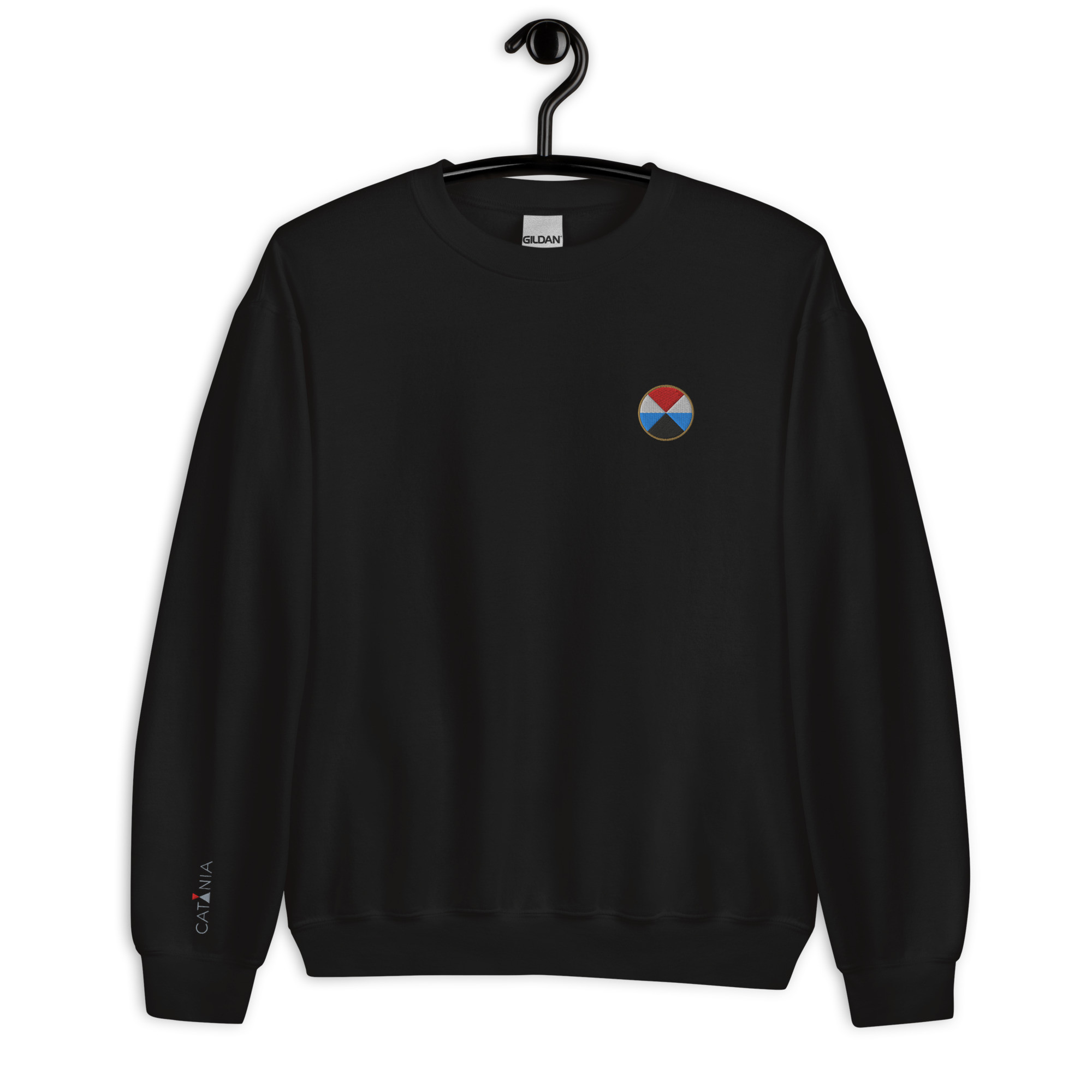 unisex-crew-neck-sweatshirt-black-front-6aa040bf2f072.jpg CATANIA BASIC - Felpa girocollo unisex