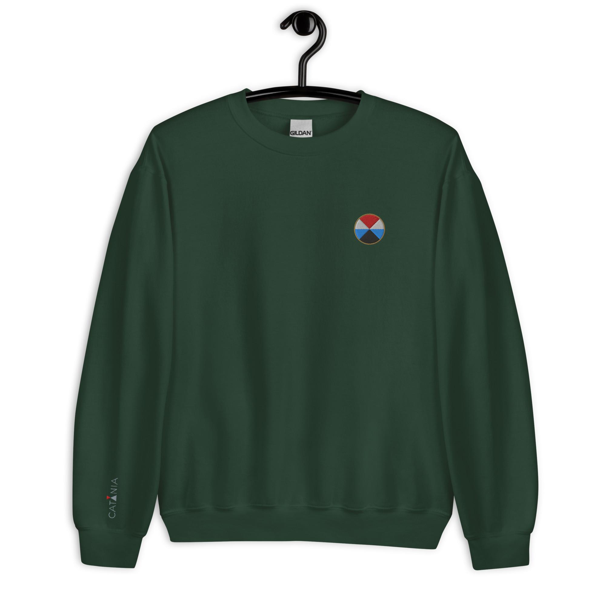 unisex-crew-neck-sweatshirt-forest-green-front-6aa040bf30151.jpg CATANIA BASIC - Felpa girocollo unisex